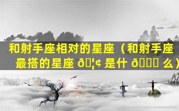 和射手座相对的星座（和射手座最搭的星座 🦢 是什 🐈 么）